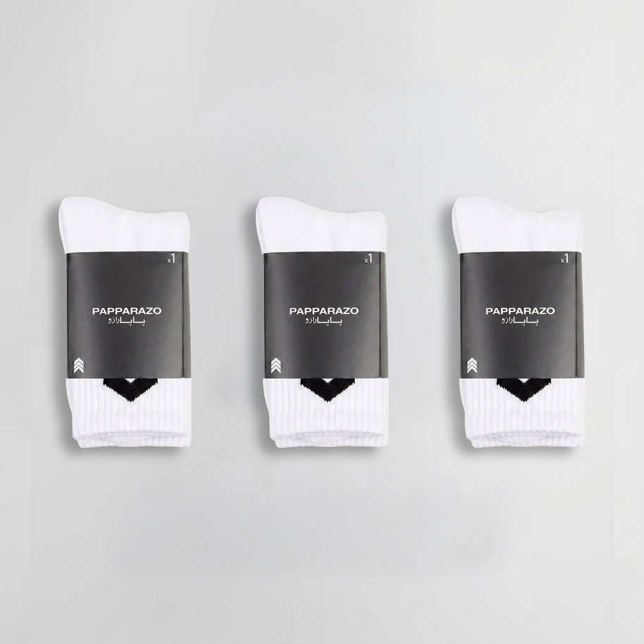 3 PAIRS - WHITE SOCKS